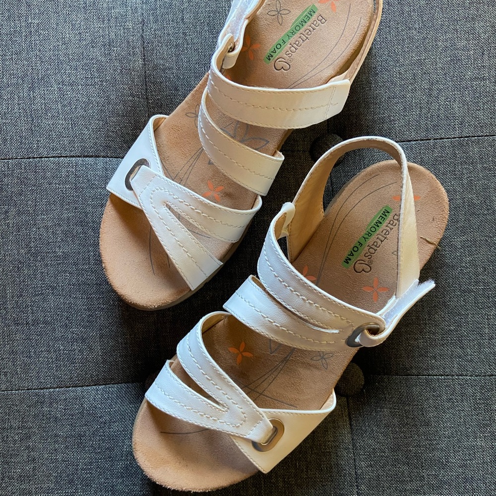BareTraps White Strappy Sandals